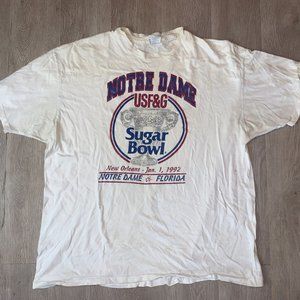 Notre Dame Florida Gators Sugar Bowl Football Shirt 1992 Vintage tee